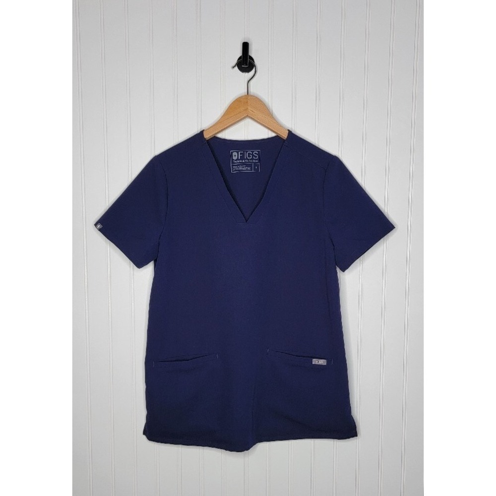 Figs Technical Casma Scrub Top Navy Blue Women's Size Small